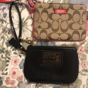 Two coach wristlets